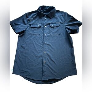 Men's Black Casual Button Down Shirt